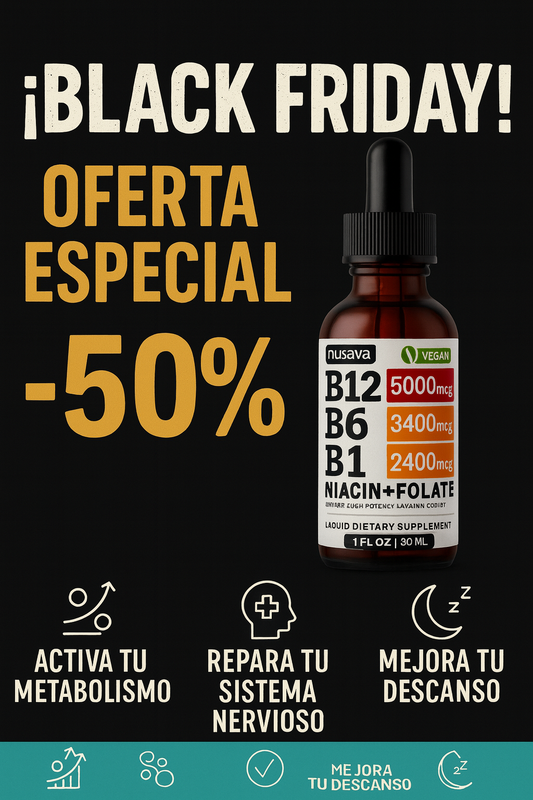 NUSAVA ® VITAMINA B12 GOTAS LIQUIDAS ORIGINAL U.S.A