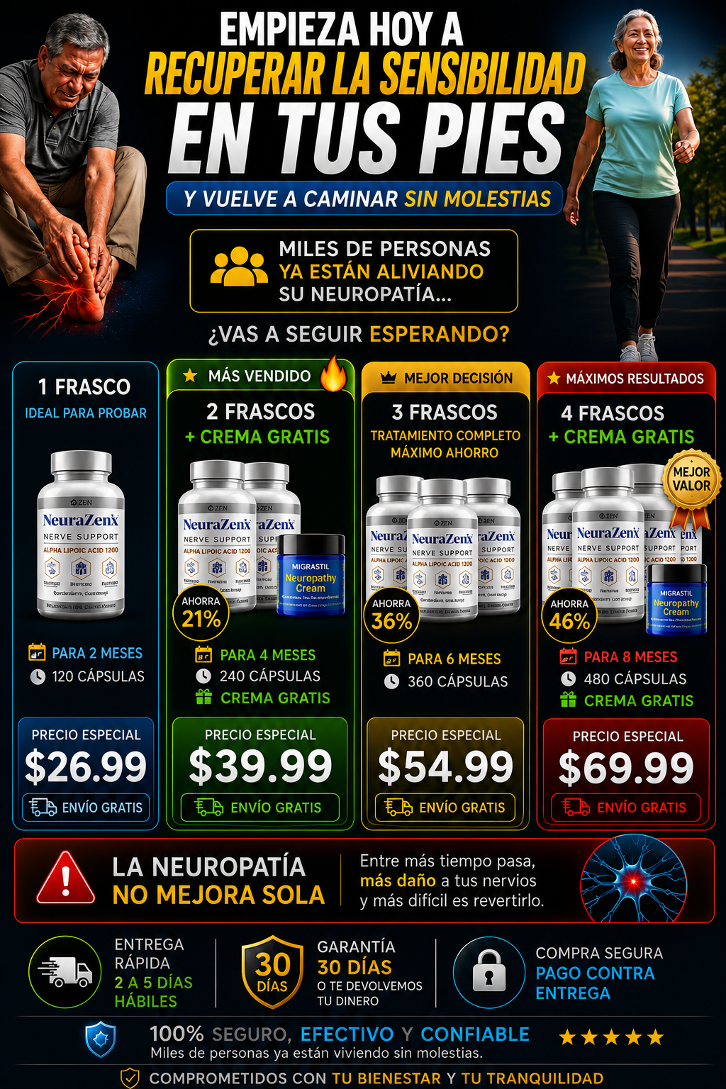 NeuraZenx: Alivia el hormigueo y recupera la sensibilidad en tus pies