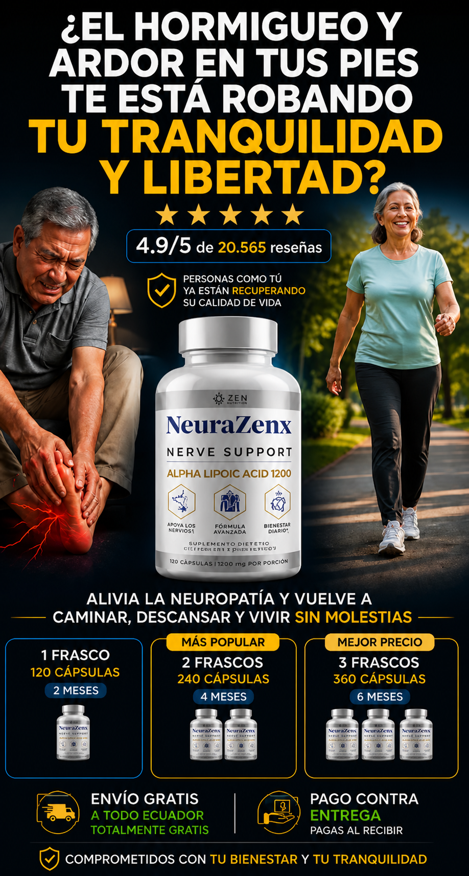 NeuraZenx: Alivia el hormigueo y recupera la sensibilidad en tus pies