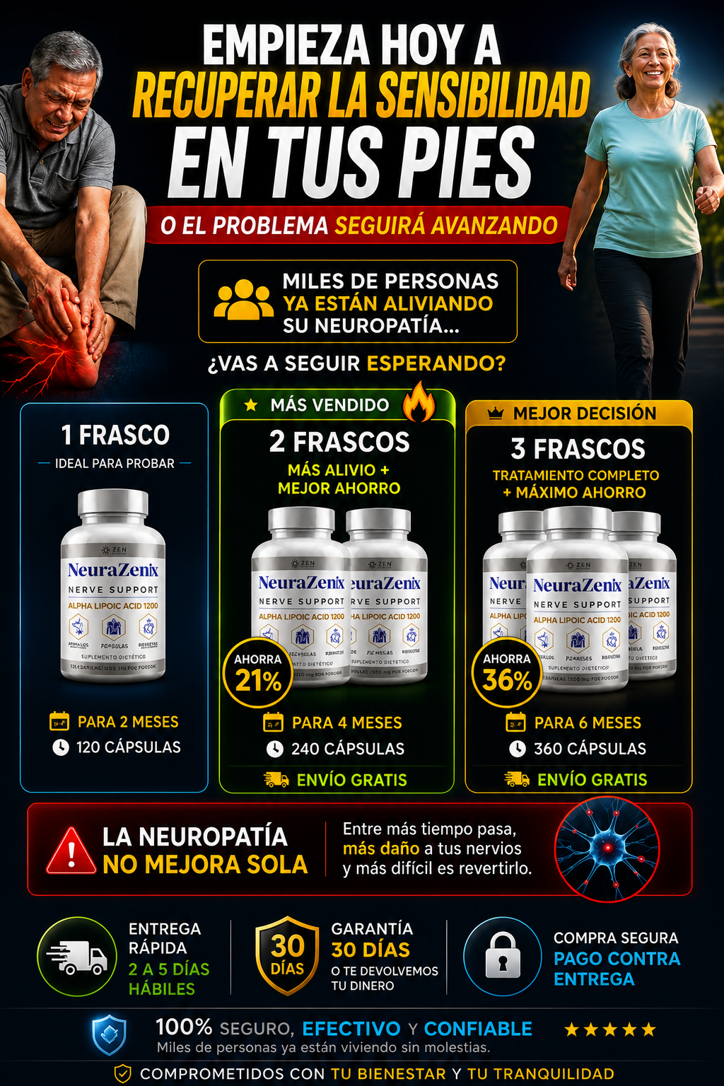 NeuraZenx: Alivia el hormigueo y recupera la sensibilidad en tus pies