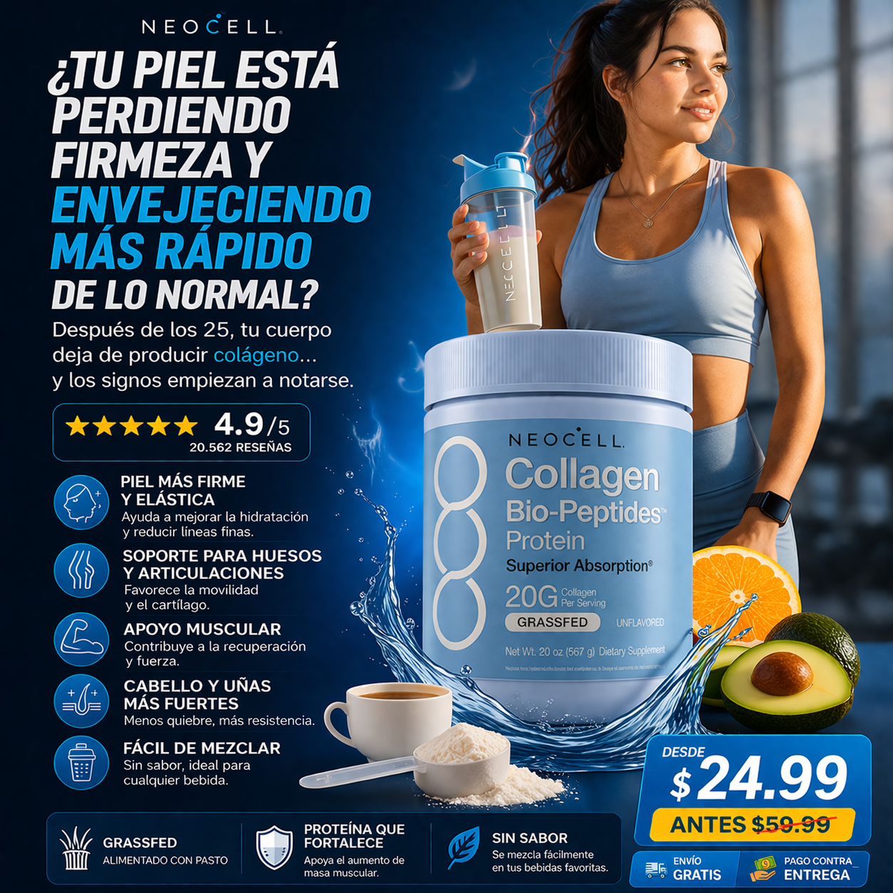 NEOCELL® COLLAGEN BIOPEPTIDES 567G HIDROLIZADO
