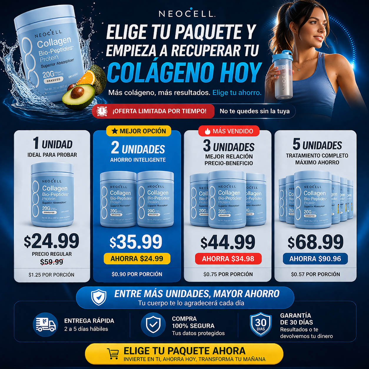 NEOCELL® COLLAGEN BIOPEPTIDES 567G HIDROLIZADO
