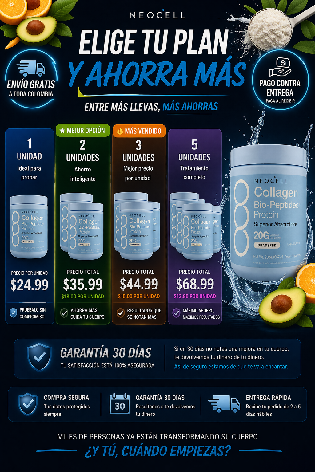 NEOCELL® COLLAGEN BIOPEPTIDES 567G HIDROLIZADO