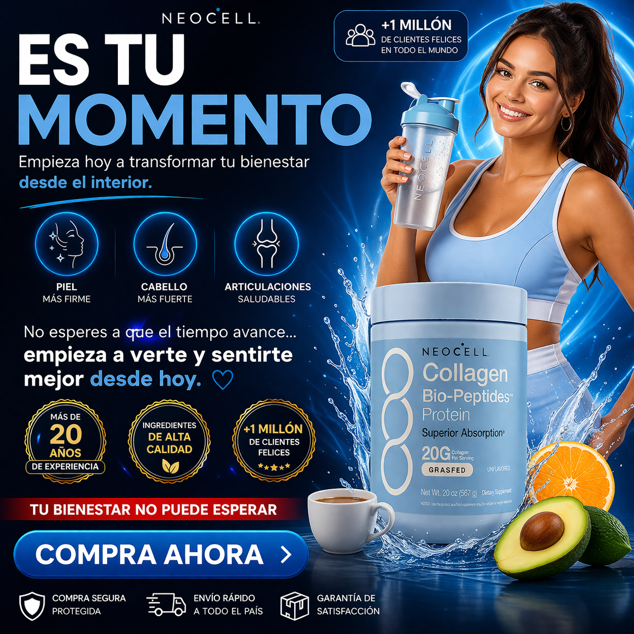 NEOCELL® COLLAGEN BIOPEPTIDES 567G HIDROLIZADO